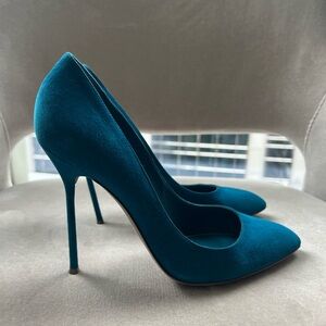 Sergio Rossi Blue Stiletto Heels